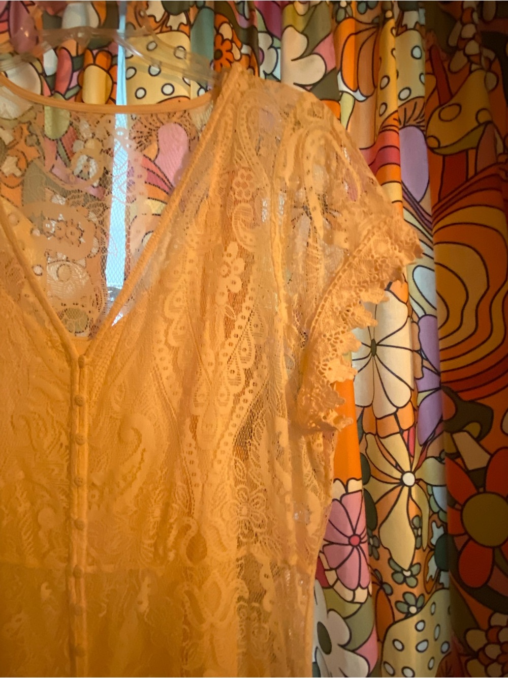 torrid Peach Lace Midi Dress NWT SIZE 2 - Picture 8 of 12